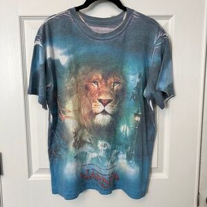 Disney Store Narnia Lion Witch Wardrobe Y2K vintage Movie Fantasy Film Shirt S